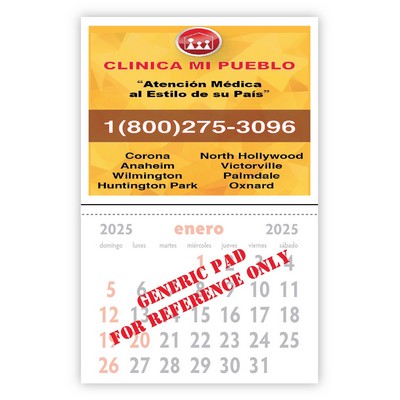 Kwik-Stik Full Color Vinyl Grande with Spanish Calendar pad