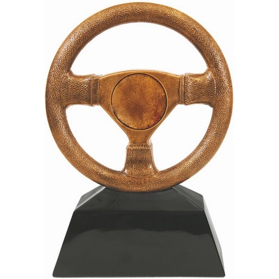 10" Antique Gold Steering Wheel Resin with 2" Insert Area