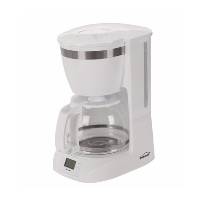 White 10 Cup Digital Coffee Maker