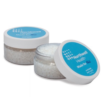 3 oz. Aromatherapy Bath Salts Jar with White Lid