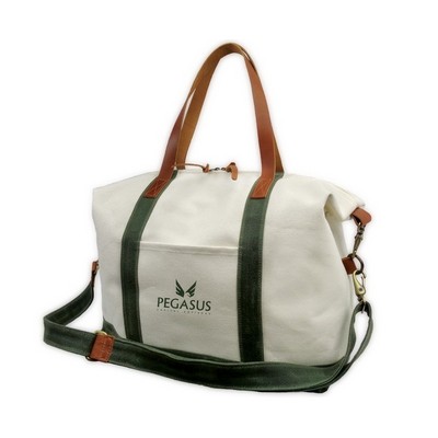 Urban Jet Setter Bag (Natural Canvas/Waxed Trim)