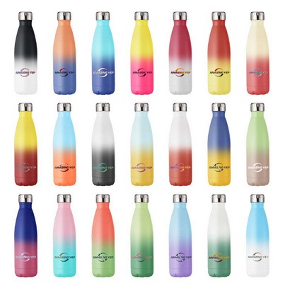 Dichromatic Bowling-Shaped Stainless Bottle 17oz.