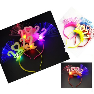 2022 Happy New Year Headband LED Flashing (8.3"x7.5")