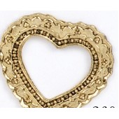 Lace Heart Stock Casting Lapel Pin