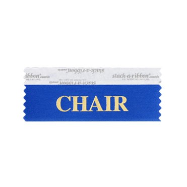 Chair Stk A Rbn Blue Ribbon Gold Imprint