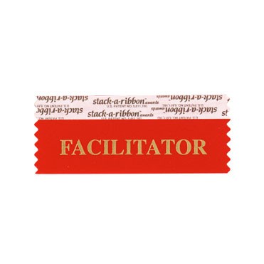 Facilitator Stk A Rbn Red Ribbon Gold Imprint