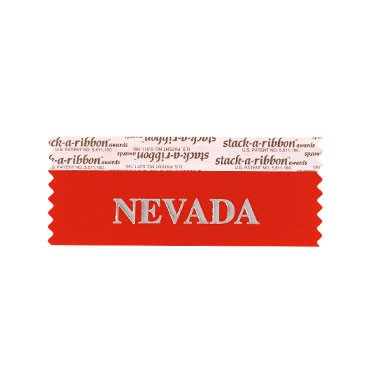 Nevada Stk A Rbn Red Ribbon Silver Imprint