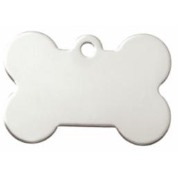 Silver Bone Pet ID Tag