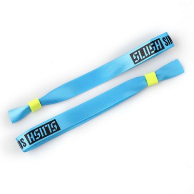 1/2" Sublimated Ribbon Event Wristbands w/ Locking Bead