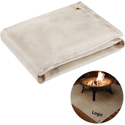 Fireproof Fire Pit Mat BBQ Grill Mat for Outdoor Charcoal