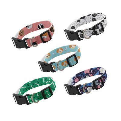 1"W x 26"L Strong & Smooth Pet Collar w/ Buckle Release Sublimation