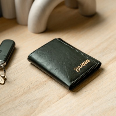 Trifold Wallet - Front Only - Black