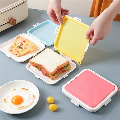 Silicone Reusable Microwave Lunch Sandwich Storage Box