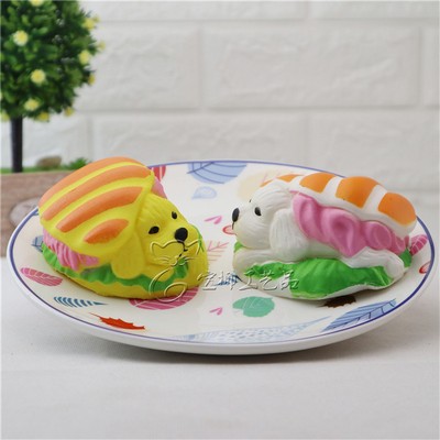 Slow Rising Stress Release Squishy Toys Hamburger Dog