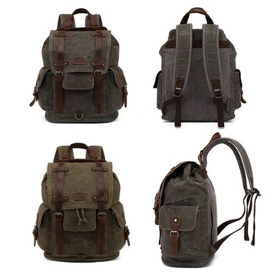 Outdoors Mountaineering Leather Rucksack