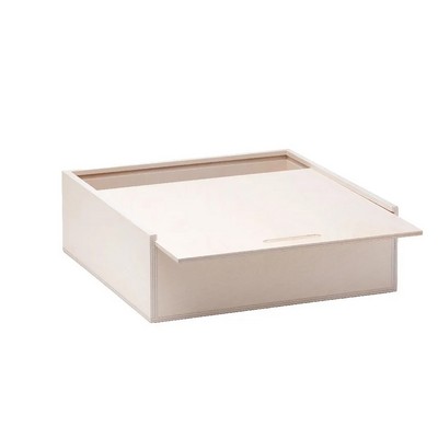 11" x 11" - Premium Wood Slide Top Box