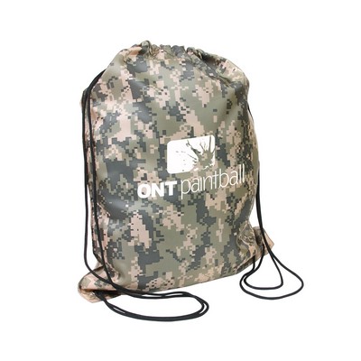 Camo Drawstring Backpack - Digital Camo