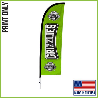 10ft Single Sided Premium Straight Flag - Graphic Only - Made in the USA