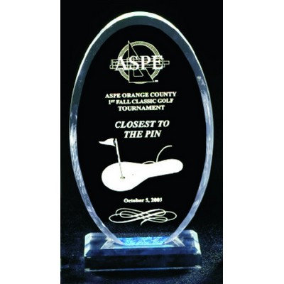 Beveled Oval Acrylic Award, 11 3/4" H