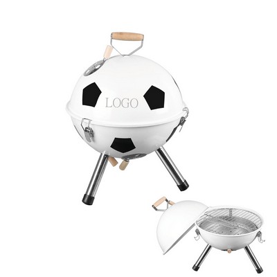 Football Shaped BBQ Charcoal Grill