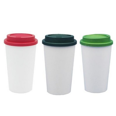 11 Oz Biodegradable Wheat Straw Coffee Cup With Lid