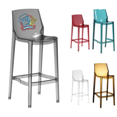 Acrylic Transparent Backrest Bar Stool