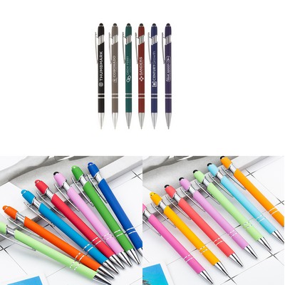 Colorful Stylus Metal Pen/Rubberized Aluminum Pole Stylus Pen