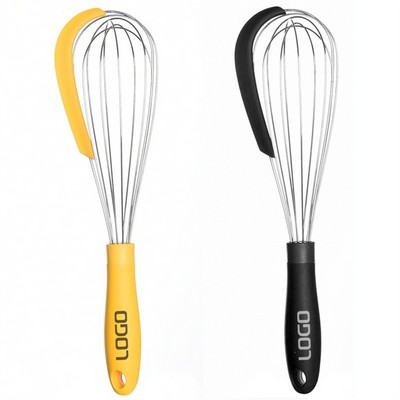 Stainless Steel Egg Beater with Silicone Spatula