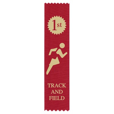 Track & Field Ribbon First English, 1"x"