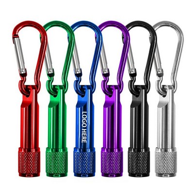 Mini LED Flashlight Carabiner Keychain