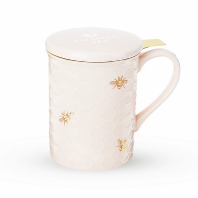 Annette™ Honeycomb Ceramic Tea Mug & Infuser by Pinky Up®