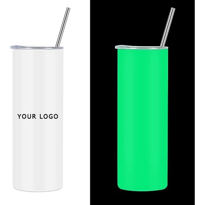 20 Oz Sublimation Skinny Tumbler Glow in the dark