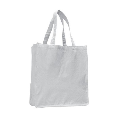 Canvas Jumbo Shopper Gusset Bag