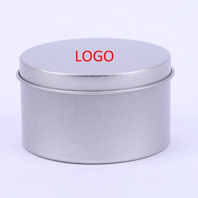 Empty Silver Tin Box Container