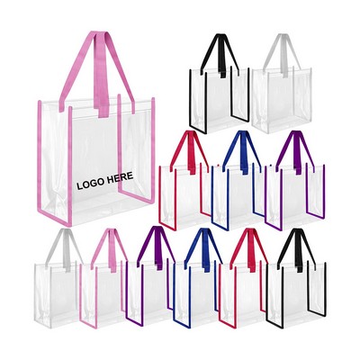 Clear PVC Plastic Tote Bag With Handles