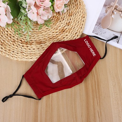 Transparent Pvc Window Cotton Face Masks