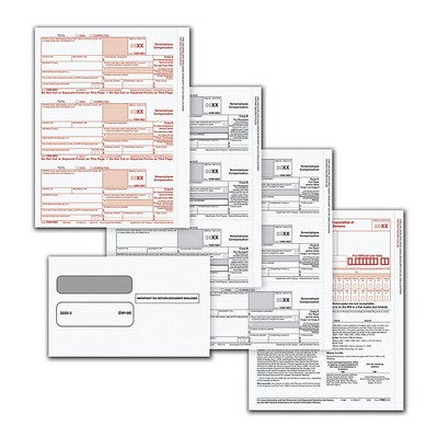 1099 NEC Laser Packaged Set 4-Part with Envelopes