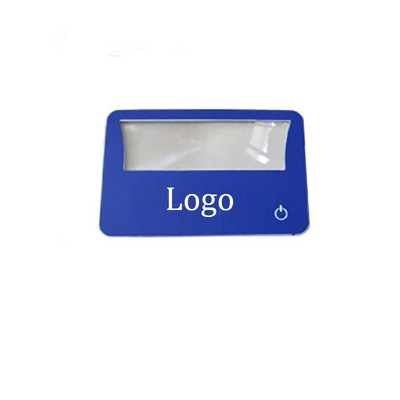 Custom PVC Credit Card Size Magnifier w/LED Light