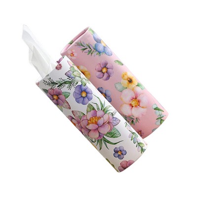 Custom Full Color Imprint Car Tissue Tube With Facial Tissues