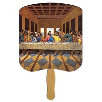 Ethnic Last Supper Scene Hand Fan Stock Graphic