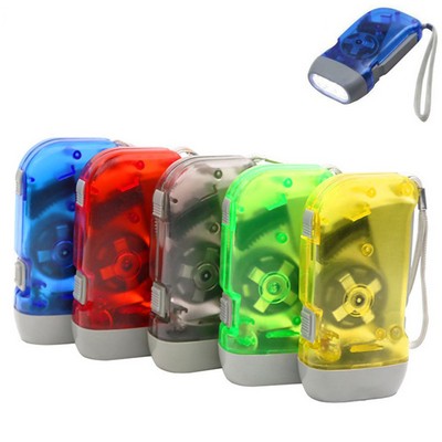 Hand Crank Emergency LED Flashlight