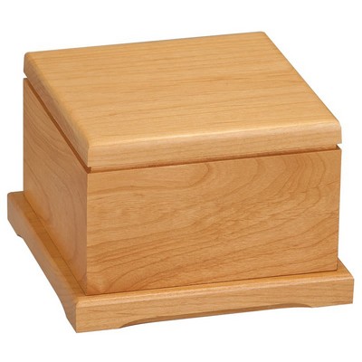 3.25" Red Alder Pet Urn with Laserable Top