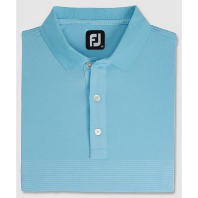 FootJoy® ProDry® Performance Light Blue/White Lisle Engineered Pin Stripe Shirt