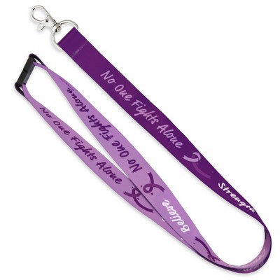 Purple Awareness Ribbon Lanyard