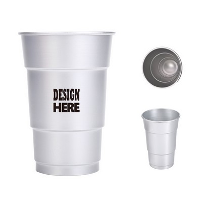 Custom 17 oz Aluminum Reusable Stadium Party Beer Cup