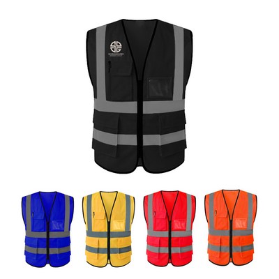 Reflective Safety Vest with Pockets