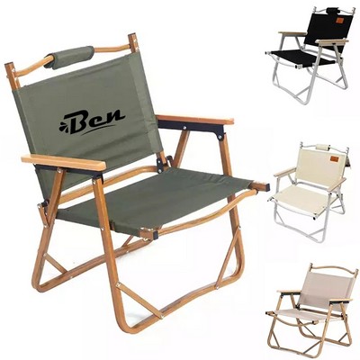 Outdoor Foldable Backpack Portable Wood Camping Chairs