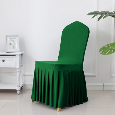 Pleat Shape Banquet Chair Cover Stretch Spandex Chair Cover Slipcover