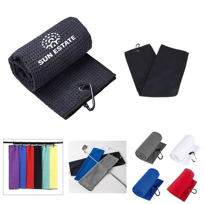 Microfiber Golf Towel w/Hook