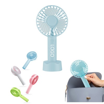 Rechargeable Portable Mini Handheld Fan with Base